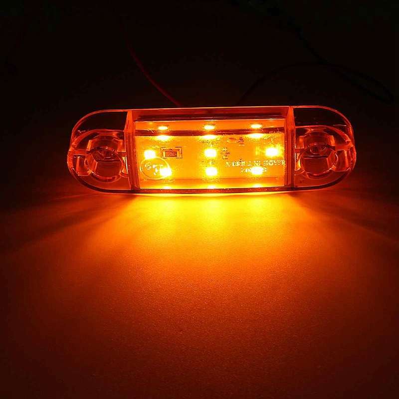 6X 12V-24V 9 LED Car Truck Side Marker Light Lamp Tail Light Signal Indicator Warning for Trailer Ca