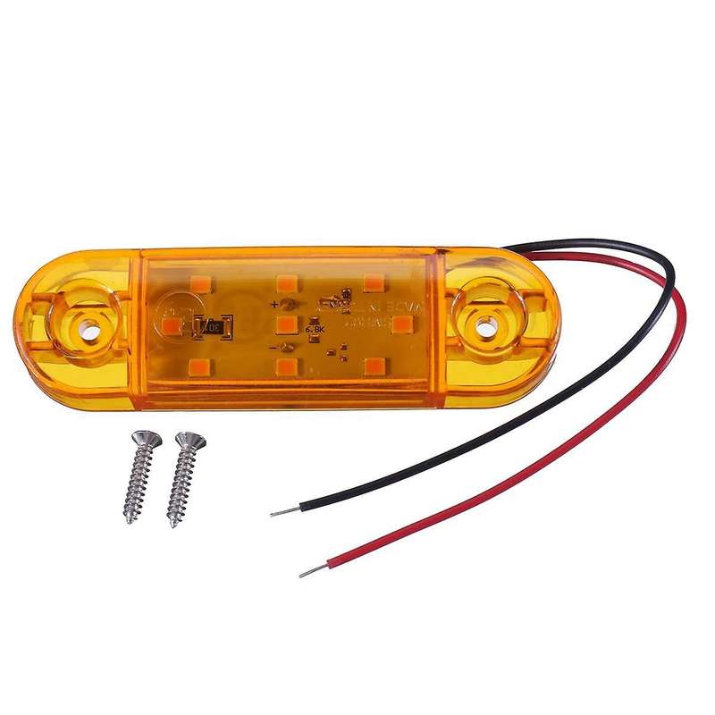 6X 12V-24V 9 LED Car Truck Side Marker Light Lamp Tail Light Signal Indicator Warning for Trailer Ca