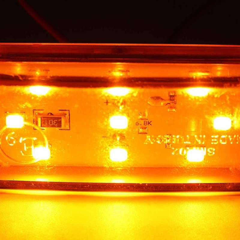 6X 12V-24V 9 LED Car Truck Side Marker Light Lamp Tail Light Signal Indicator Warning for Trailer Ca