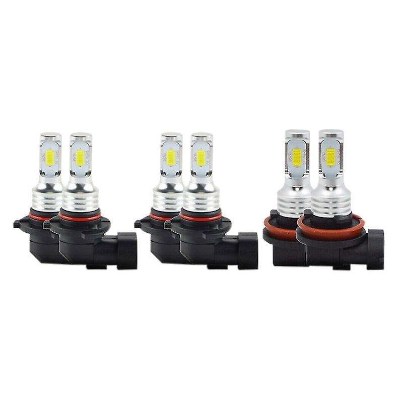 6X Combo LED Headlights Bulb Fog Light for H11 9006 9005 HID