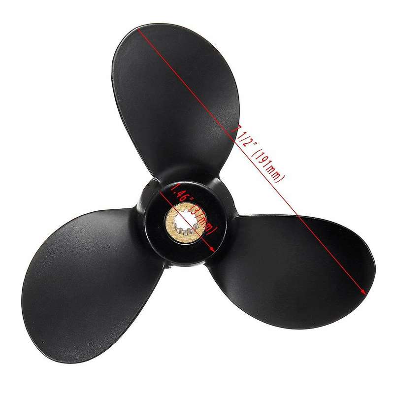 7 1/2 X 7 Engine Propeller 3-Blade Paddle 58110-91Jn0-019 for Outboard Engine 4-6Hp