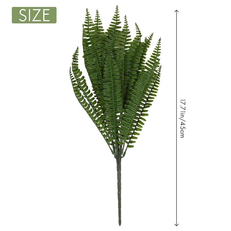 7 Branches Green Artificial Plant Floral Persian Leaf Flower Office Home Garden