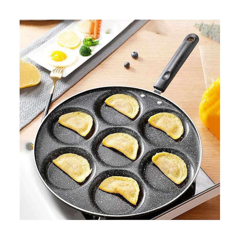 7 Cups Pancakes Frying Pans Breakfast Egg Pan Durable Non-stick Pan Holes Cooking Egg Ham Pans Panc