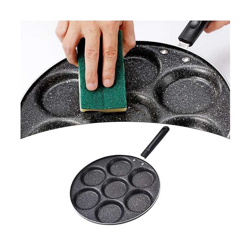 7 Cups Pancakes Frying Pans Breakfast Egg Pan Durable Non-stick Pan Holes Cooking Egg Ham Pans Panc