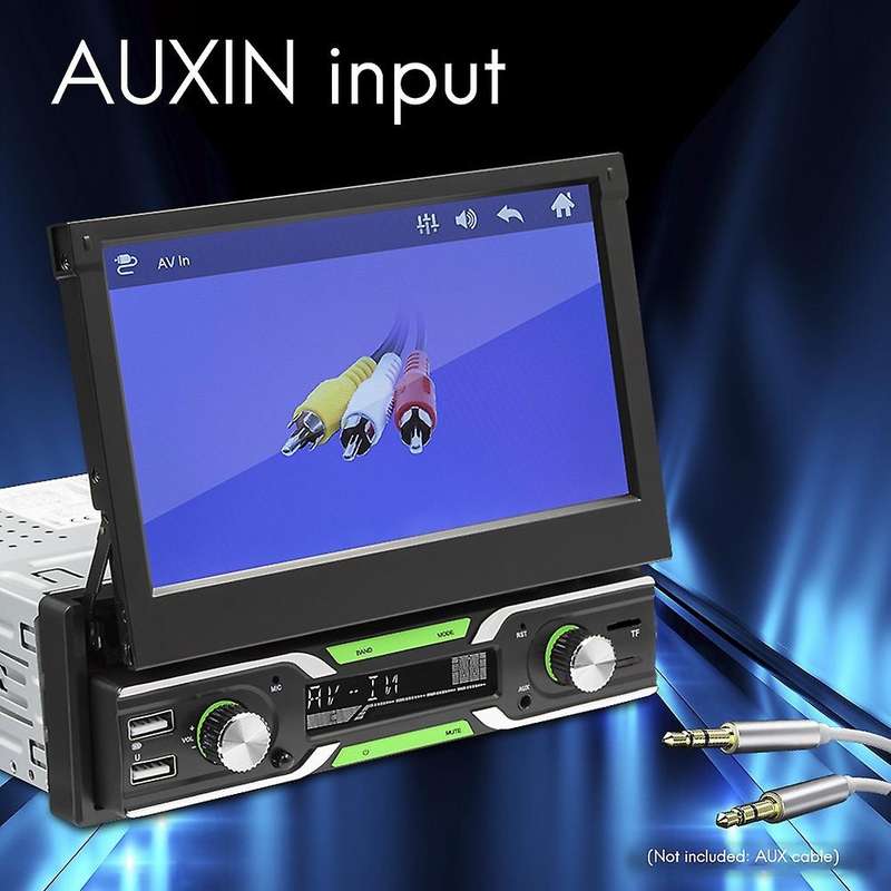 7 Inch 7-Color Light Car Radio Multimedia Video MP5 Player Retractable Display Bluetooth USB TF Card