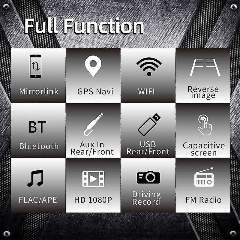 7 Inch Android8.1 Car Radio Stereo GPS Navi Bluetooth USB AUX-IN Press Car Multimedia Player, 9706