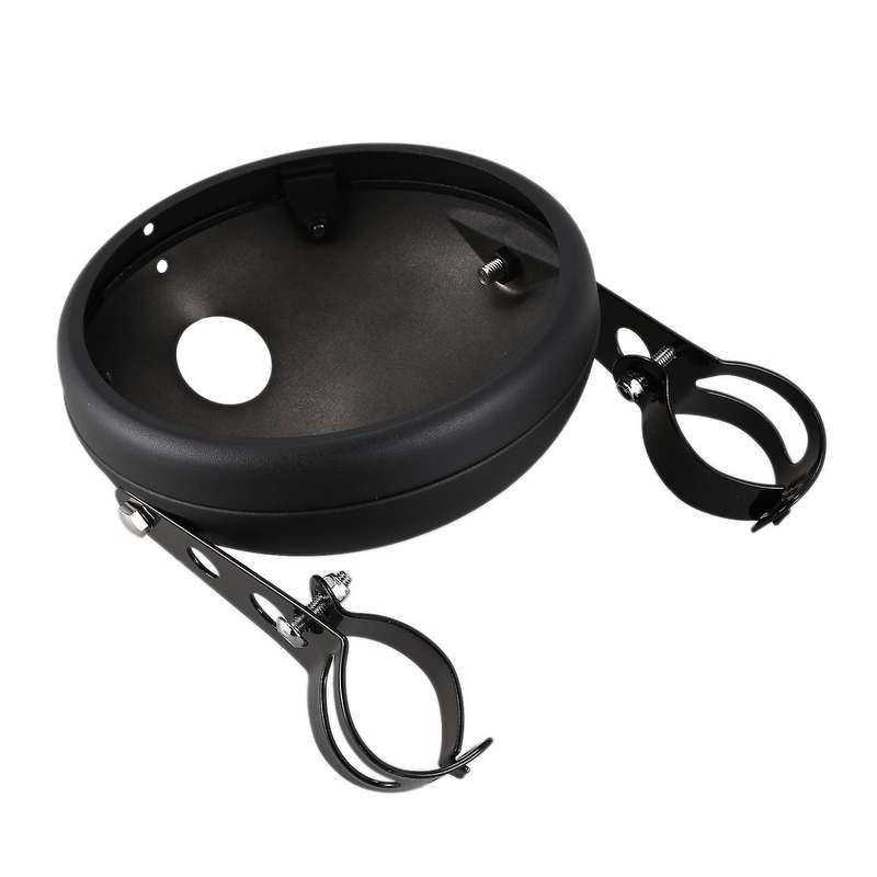 7 Inch Black Headlight Housing Universal Motorcycle Headlight Mounting Bracket Adjustable LED Headli