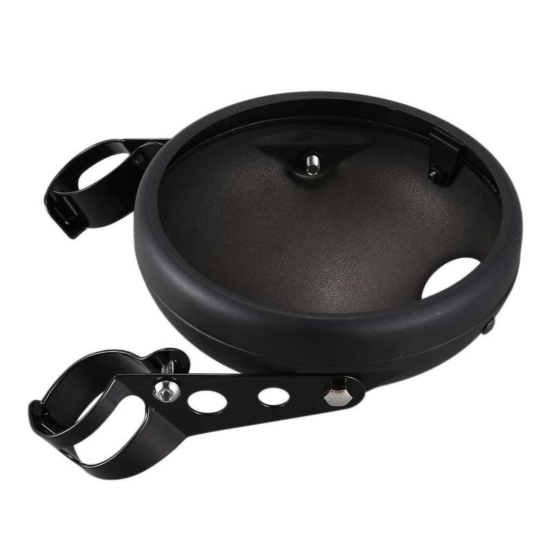 7 Inch Black Headlight Housing Universal Motorcycle Headlight Mounting Bracket Adjustable LED Headli