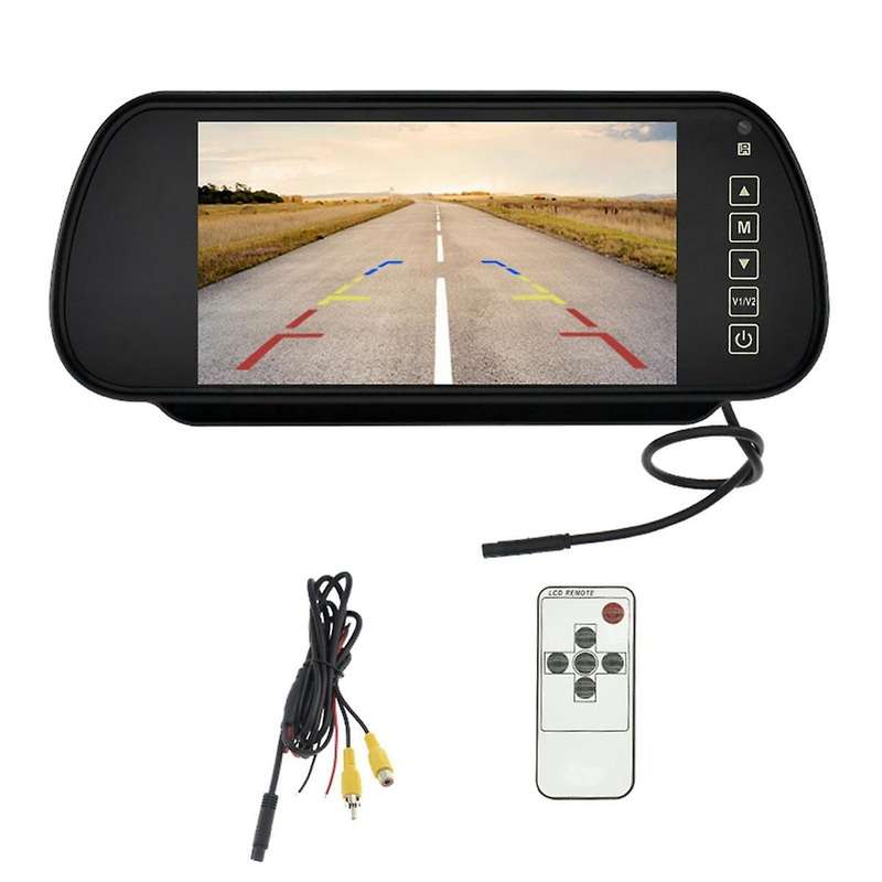 7 Inch Car LCD Mirror Monitor Parking Screen Auto Display Assist for Rear View Reversing Camera