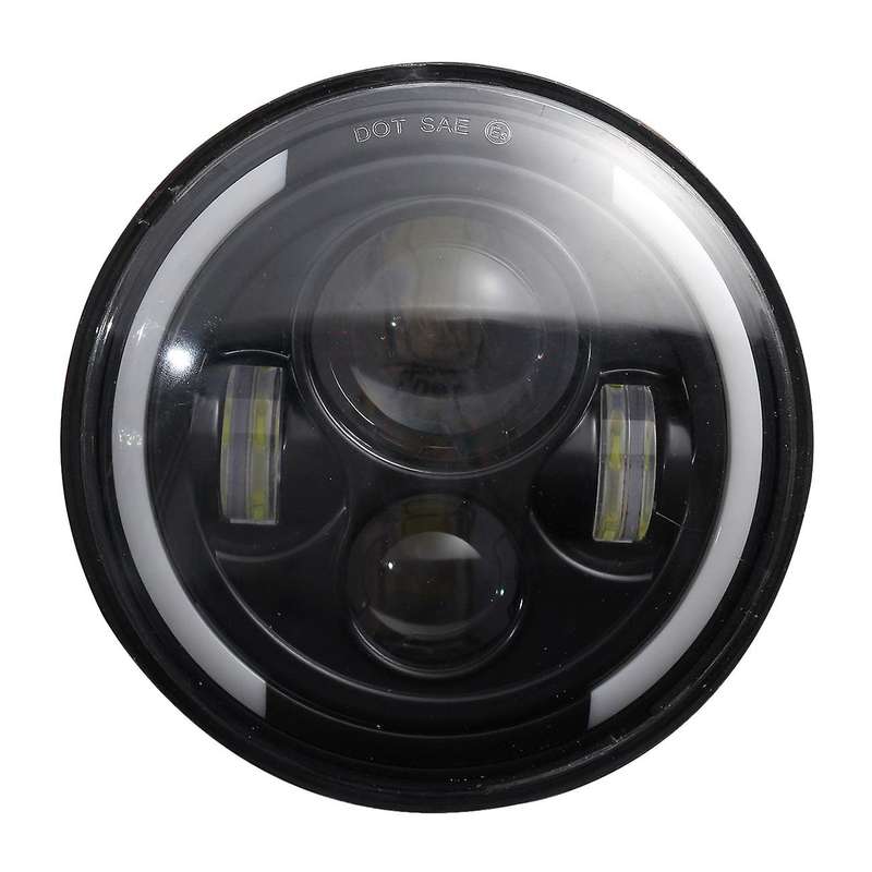 7 Inch Angel Eye 150W LED Headlight 6000K Hi/Lo Beam Halo Head Light Lamp with Amber DRL IP67 Waterp
