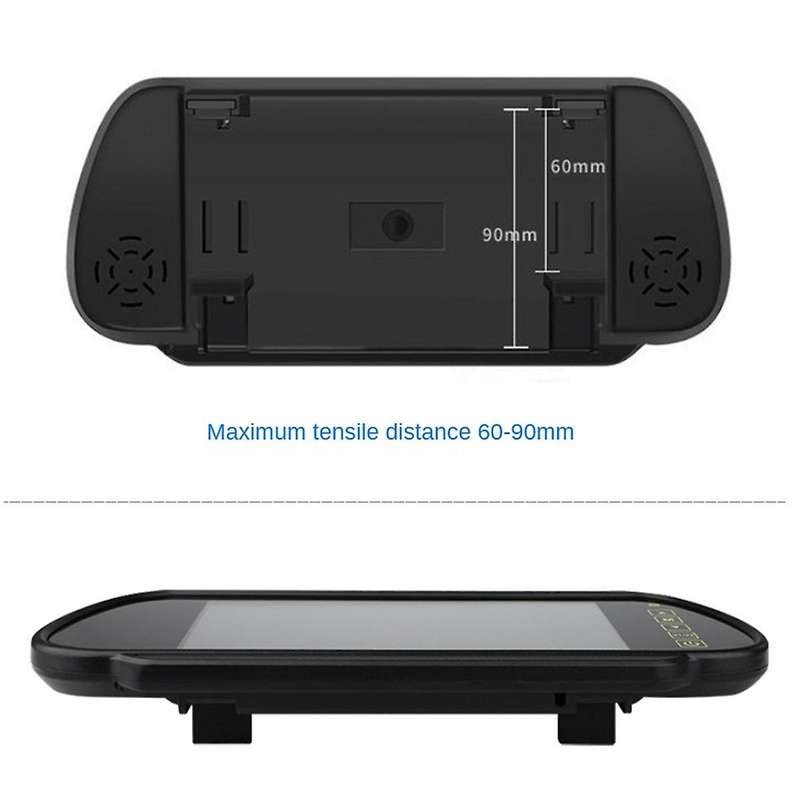 7 Inch Car LCD Mirror Monitor Parking Screen 2 AV Input Auto Display Assist for Rear View Reversing