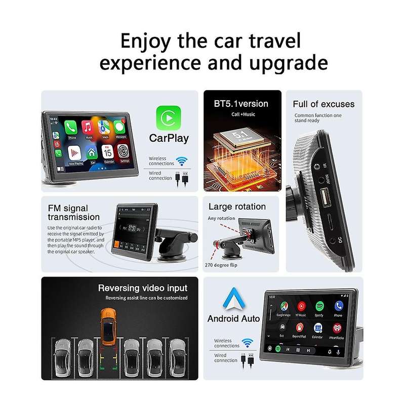 7 Inch Car Radio Multimedia Player Wireless Carplay Android Auto Touch Screen for Atto 3 2022-2023