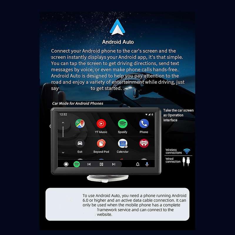 7 Inch Car Radio Multimedia Player Wireless Carplay Android Auto Touch Screen for Atto 3 2022-2023
