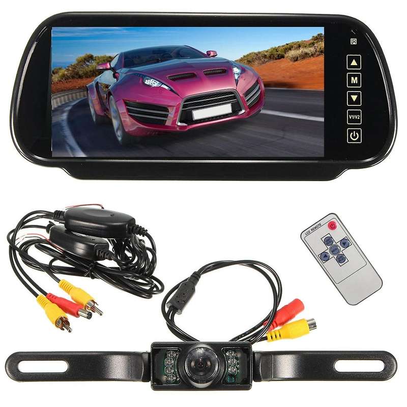 7 Inch Car TFT LCD Display Mirror Monitor MP5 Rear View Mirror Parking Camera