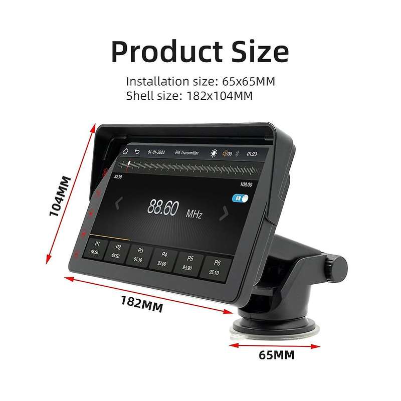 7 Inch Car Touch Screen with Button Wireless Carplay Android Auto Car Portable Radio Bluetooth Mp5
