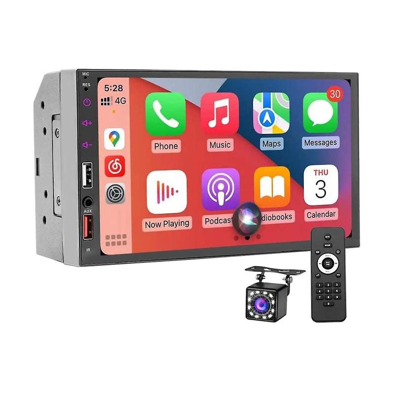 7 Inch Double Din Car Stereo Carplay Android Auto Mirror-link, Multimedia Touchscreen Player Blueto