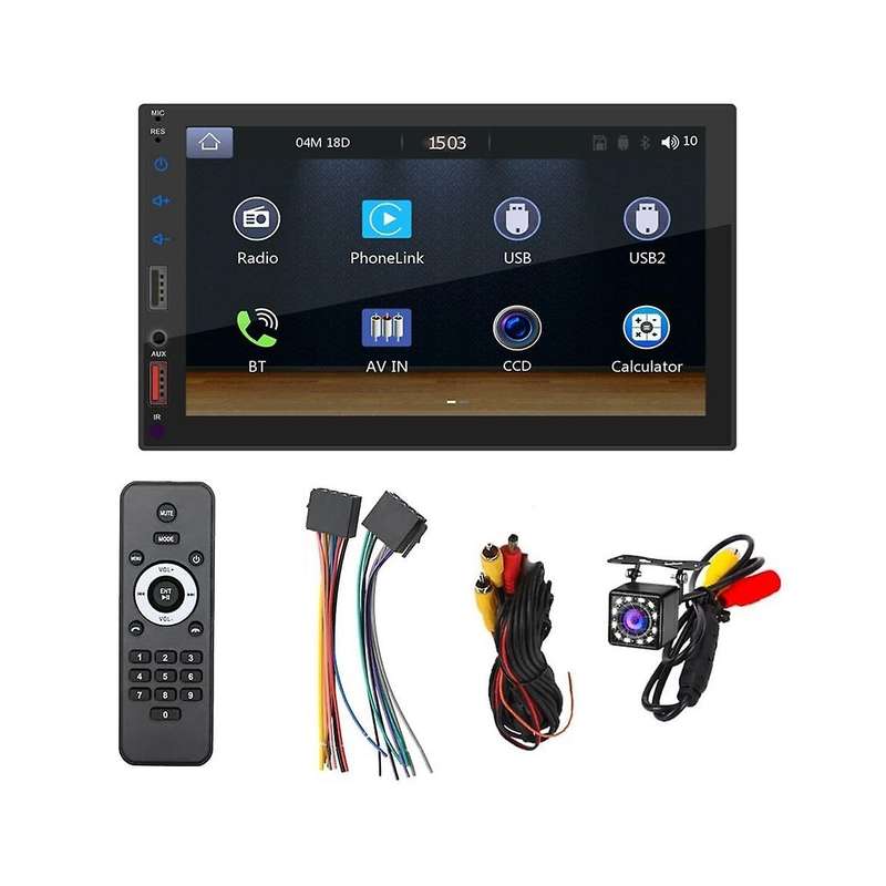 7 Inch Double Din Car Stereo Carplay Android Auto Mirror-link, Multimedia Touchscreen Player Bluetoo