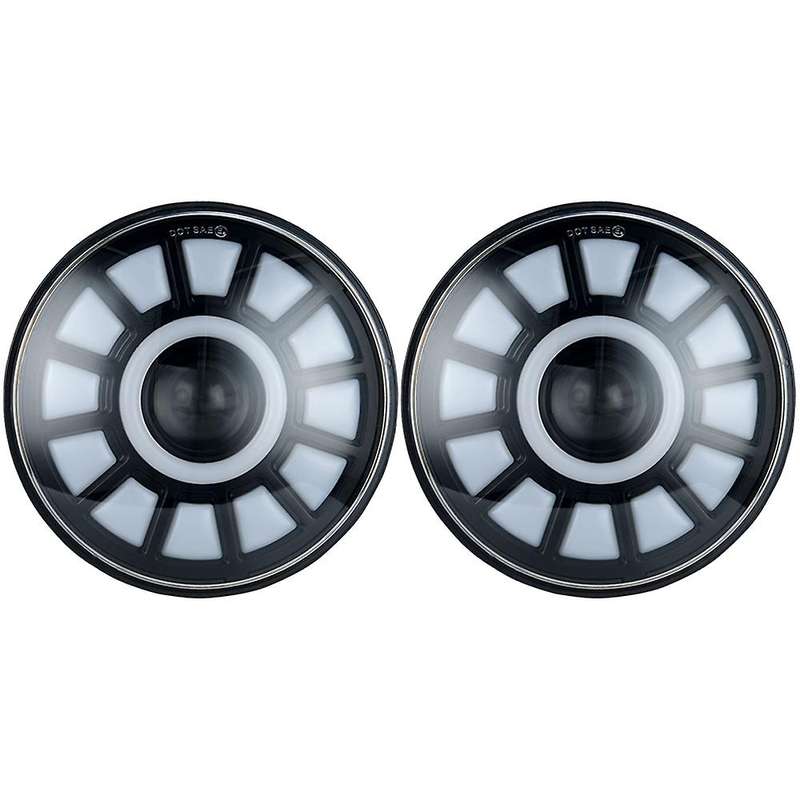 7 Inch Led Headlight Assembly Turn Signal for JK TJ CJ Sealed Beam DRL LED Headlight Hi Low Beam 1Pa