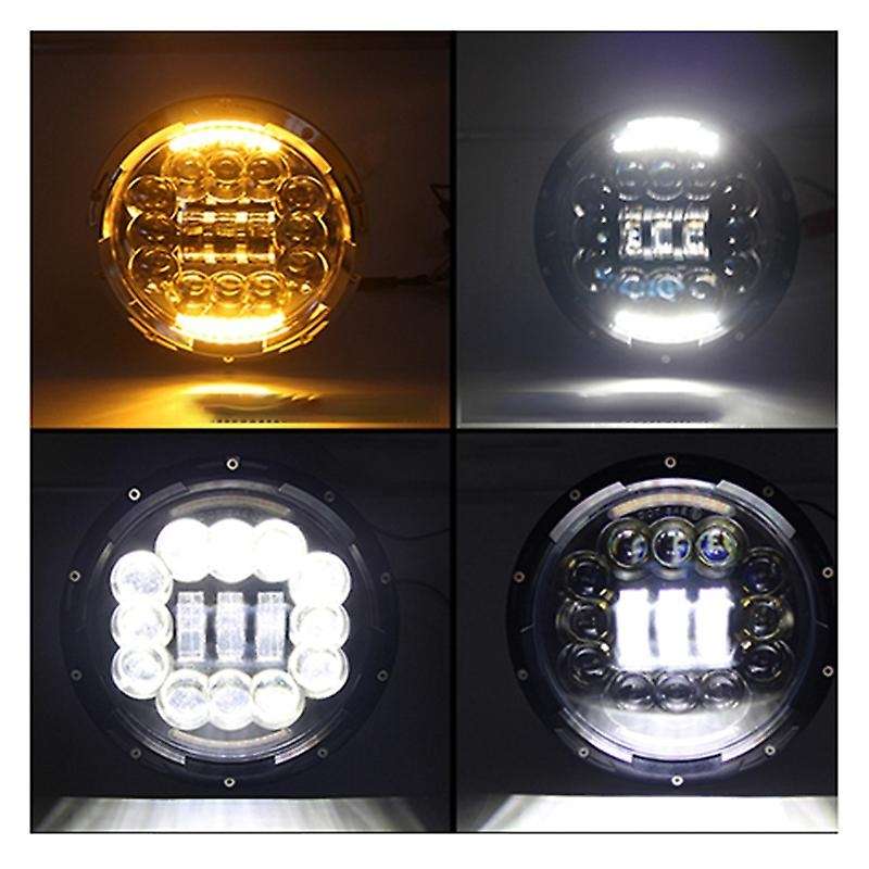 7 Inch Motorcycle LED Headlight with Turn Signal Halo DRL for Niva Samurai