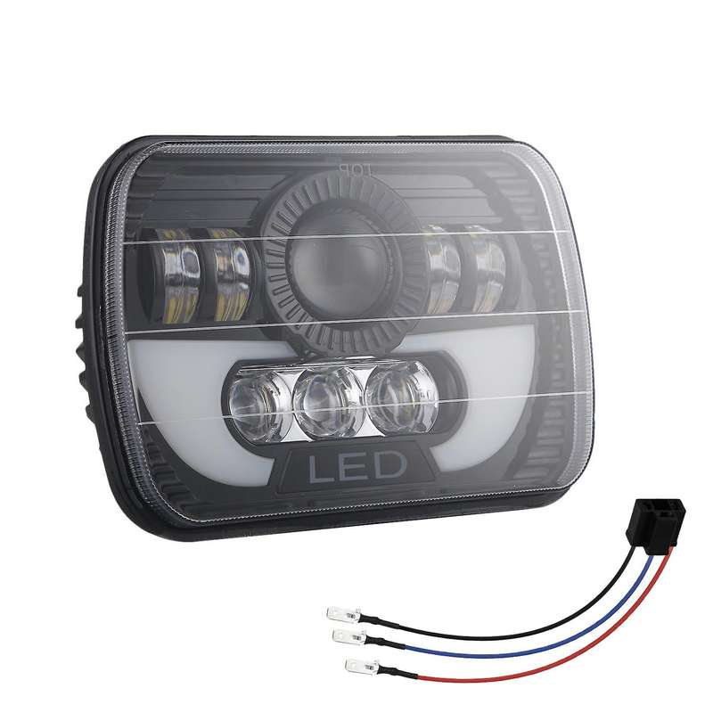 7 Inch Projector Car Truck Square LED Headlights Fog Light Working Lights Lamps for Celica Wrangler