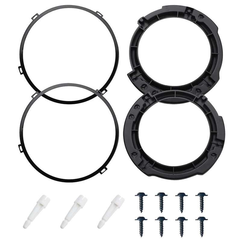 7 Inch Round Headlight Mounting Retaining Bracket Ring Set with Headlight Metal Ring for Jk 2007-20
