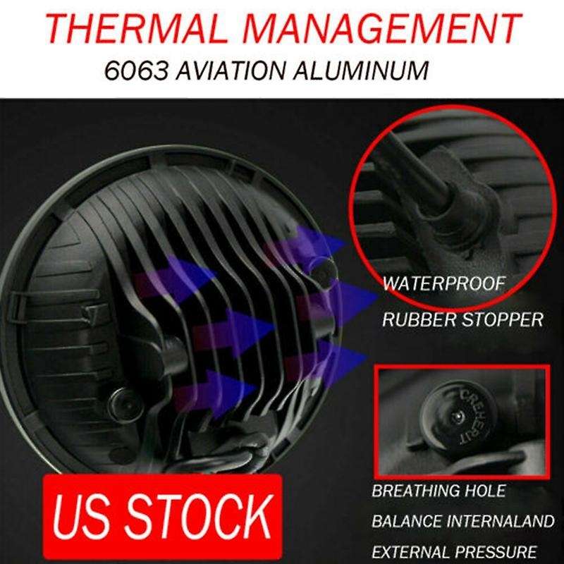 7 Inch Round LED Headlight Turn Signal DRL head light lamp Angle Eyes for JK LJ TJ