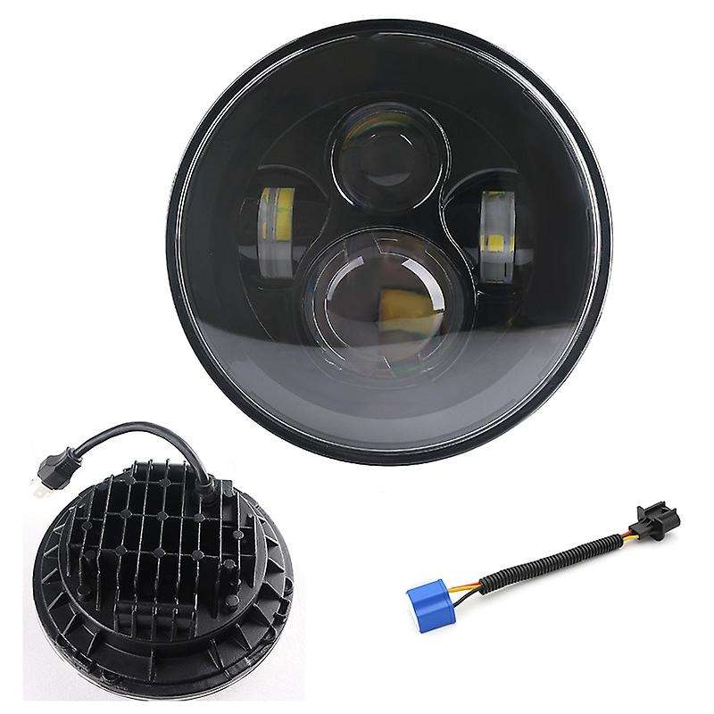 7 Inch Round Super White LED Headlight for 2014-2019 Street Glide Special for JK TJ LJ CJ, Hi-Lo Bea