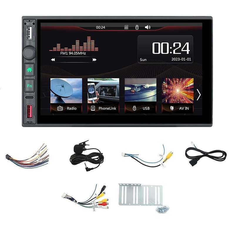 7 Inch Universal 2Din Car MP5 Video Player Bluetooth FM Radio Wireless Carplay Android Auto Multimed