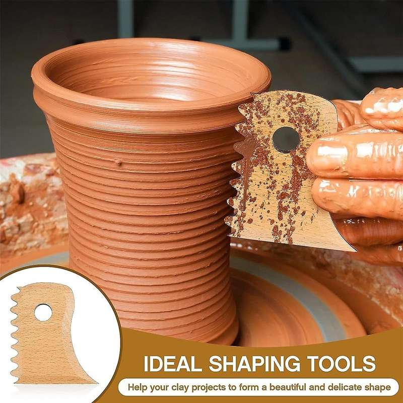 7 Pieces Pottery Tools Pottery Foot Shaper Tools Pottery Trimming Tools Pottery Profile Rib Bundle F