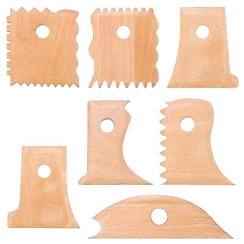 7 Pieces Pottery Tools Pottery Foot Shaper Tools Pottery Trimming Tools Pottery Profile Rib Bundle F