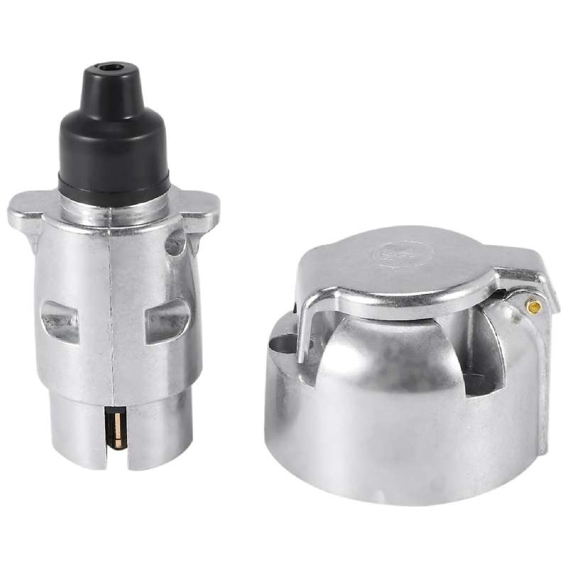 7 Pin Trailer Plug 12V Rv Sockets Towbar Towing Metal Connectors