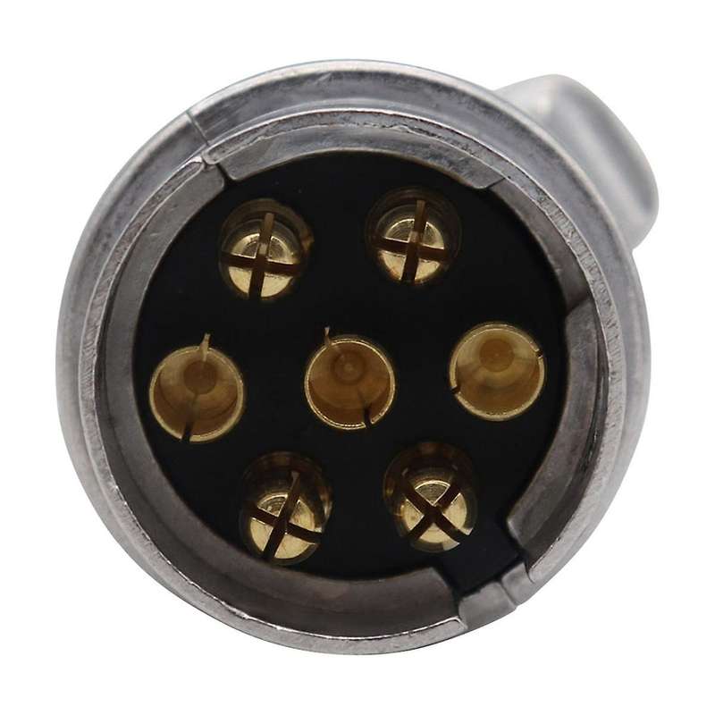 7 Pin Trailer Plug 12v Rv Sockets with Bracket for Trailer Signal Lamp Connectors Display Trailer A