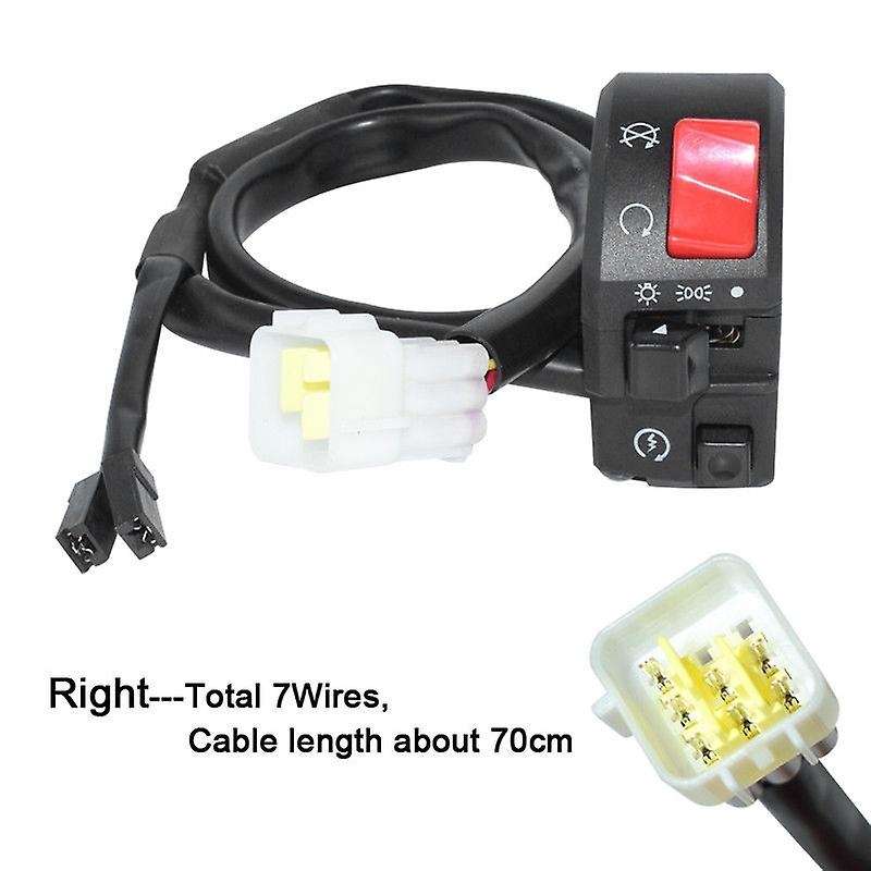 7/8 Inch 22mm Atv Motorcycle Handlebar Control Switches Left Right for Horn Button Turn Signal Fog L