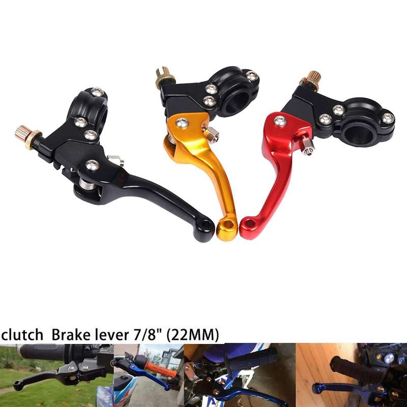 7/8 inch 22mm Universal Adjustable Brake Clutch Levers Short Alloy Brake&Clutch Handlebar Lever for