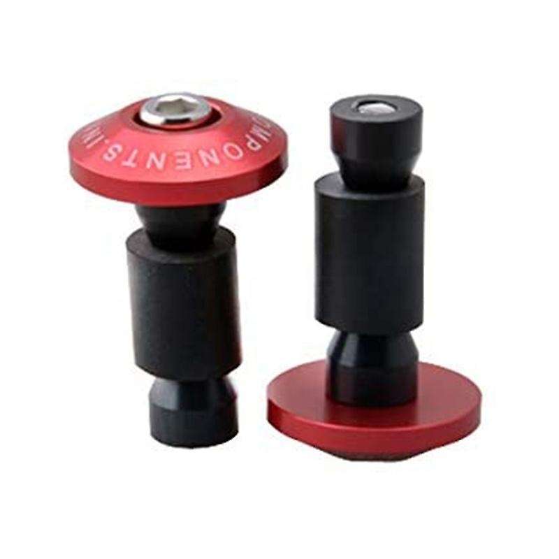 7/8 inch Handle Bar End Weights Handlebar Grips Cap Anti Vibration Slider Plug for (Red)