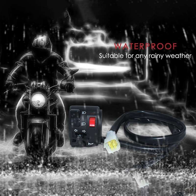 7/8 Inch 22mm ATV Motorcycle Handlebar Control Switches Left Right for Horn Button Turn Signal Fog
