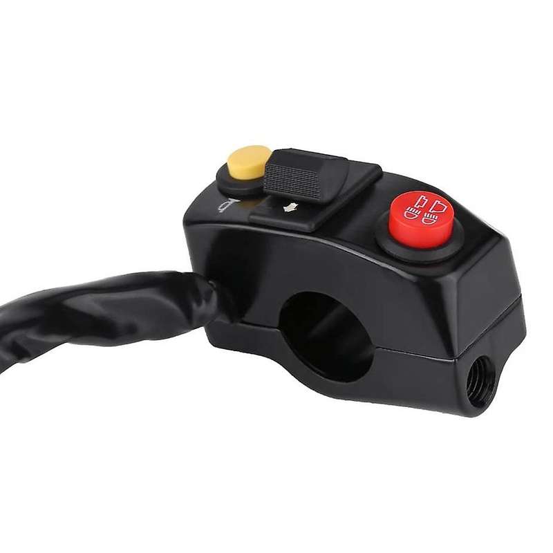7/8inch 22MM Motorcycle Handlebar Switches with Horn Turn Signal High Low Beam Control-Black