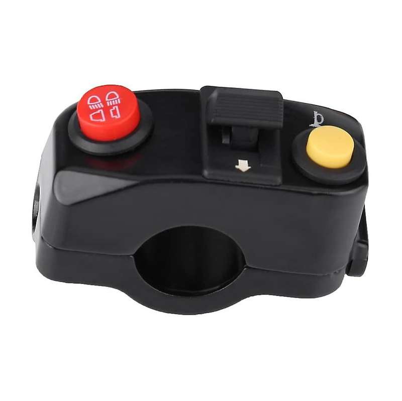 7/8inch 22MM Motorcycle Handlebar Switches with Horn Turn Signal High Low Beam Control-Black