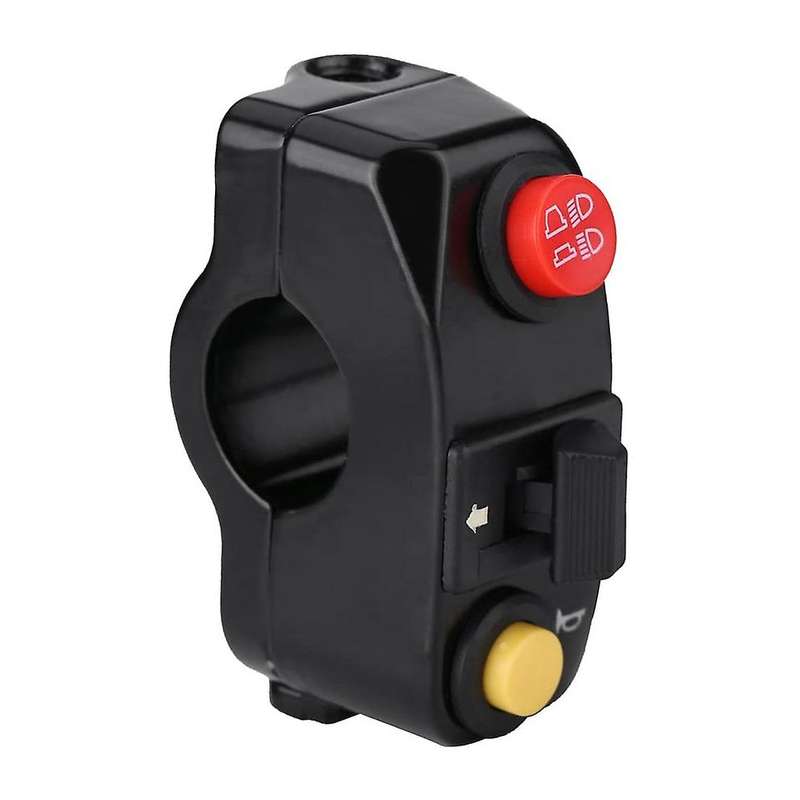 7/8inch 22MM Motorcycle Handlebar Switches with Horn Turn Signal High Low Beam Control-Black