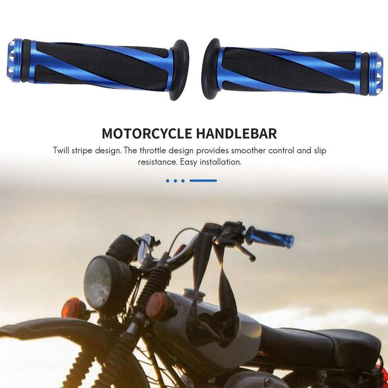 7/8inch 22mm Universal Motorcycle Handle Handlebar Hand Bar Grip for , Blue
