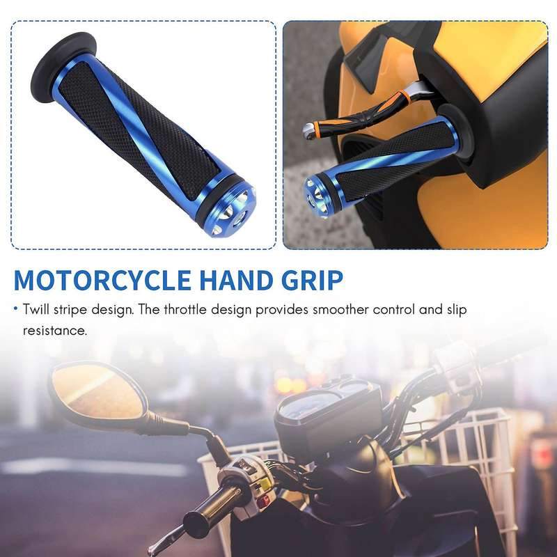 7/8inch 22mm Universal Motorcycle Handle Handlebar Hand Bar Grip for , Blue