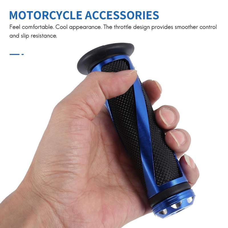 7/8inch 22mm Universal Motorcycle Handle Handlebar Hand Bar Grip for , Blue