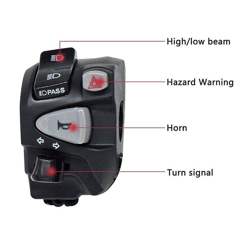 7/8inch 22mm Motorcycle Handlebar Control Switch Turn Signal Switch Button for 125 PCX150 2018 2019