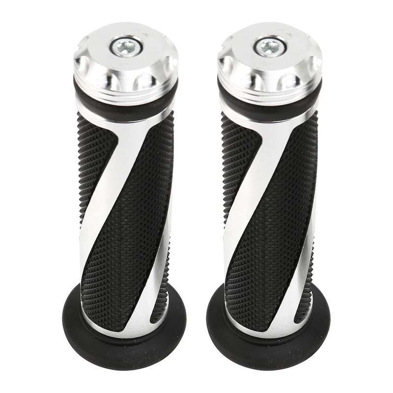 7/8inch 22mm Universal Motorcycle Handle Handlebar Hand Bar Grip for , Silver