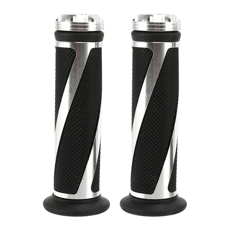 7/8inch 22mm Universal Motorcycle Handle Handlebar Hand Bar Grip for , Silver