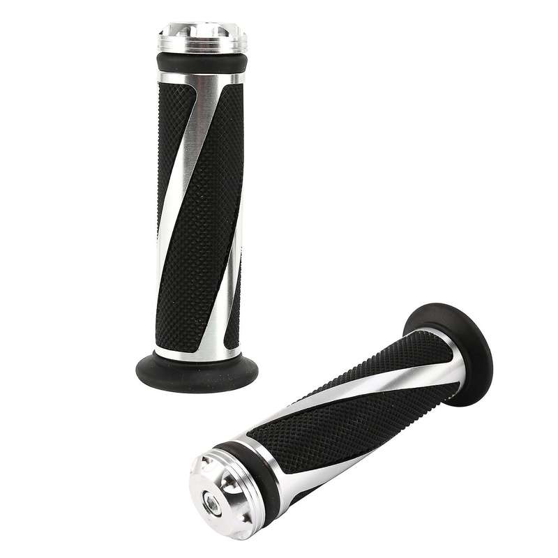 7/8inch 22mm Universal Motorcycle Handle Handlebar Hand Bar Grip for , Silver