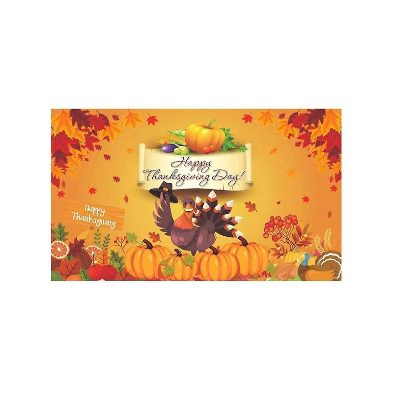 70.8inx43.3in Happy Thanksgiving Day Hanging Fall Harvest Poster Background Banner for Thanksgiving