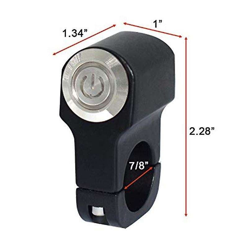 7/8inch ON-OFF Motorcycle Handlebar Switches Healight Switch with Indicator Light(Blue)