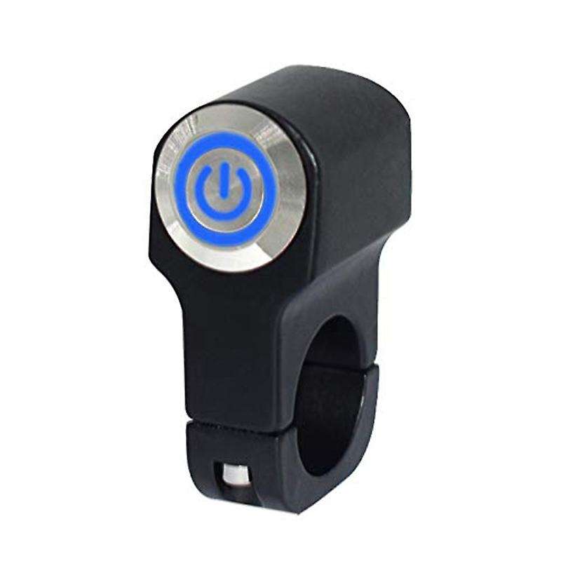 7/8inch ON-OFF Motorcycle Handlebar Switches Healight Switch with Indicator Light(Blue)