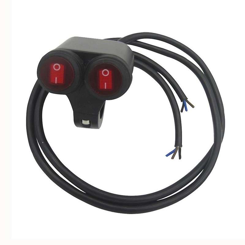 7/8inch Motorcycle Handlebar Double Control Button Switch Headlight Hazard Brake Fog Light on Off Sw